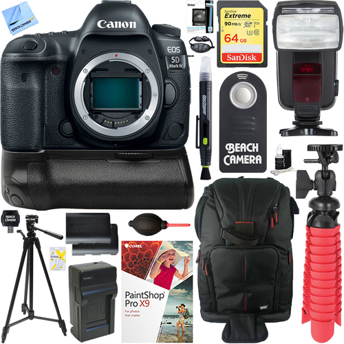 Canon EOS 5D Mark IV 30.4 MP DSLR Camera (Body Only) + Canon BG-E20 Battery Grip Kit