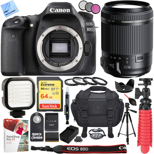 Canon EOS 80D 24.2 MP CMOS DSLR Camera with Tamron 18-200mm Di II Lens Kit