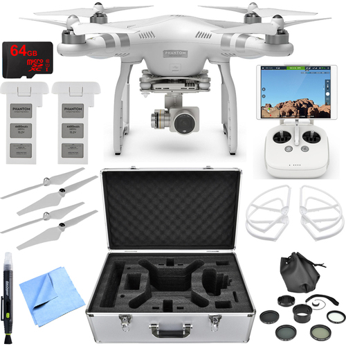 DJI Phantom 3 Advanced Quadcopter Drone with 2.7K Camera Essential Accessory Bundle