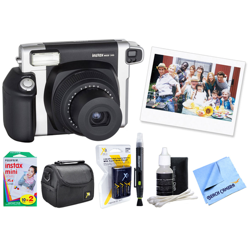 Fujifilm INSTAX Wide 300 Instant Film Camera with AA Batteries & Charger Bundle