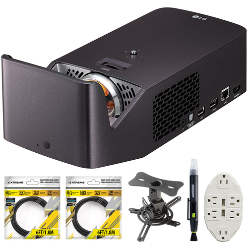 LG PF1000UW Ultra Short Throw Home Theater Projector w/ Mount & Accessory Bundle