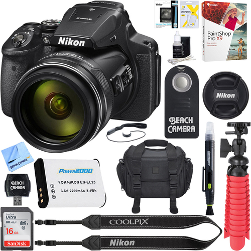 Nikon COOLPIX P900 16MP 83x Super Zoom Digital Camera + 16GB Memory & Accessory Kit