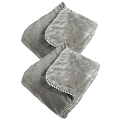 Brookstone Nap Weighted Blanket in Grey (2 Pack) - 12lbs.