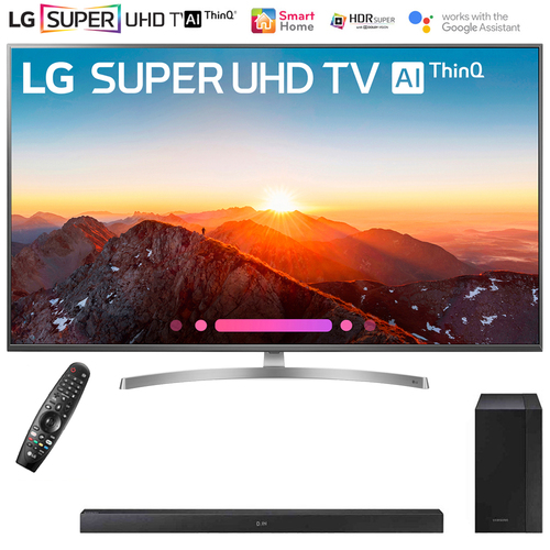 LG 49` 4K HDR Smart LED AI SUPER UHD TV w/ThinQ (2018) + 200W 2.1ch Soundbar 