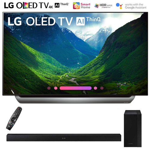 LG OLED55C8PUA 55` OLED 4K HDR AI TV (2018) & Samsung Soundbar & Wireless Subwoofer