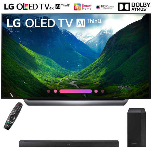 LG OLED65C8PUA 65` OLED 4K HDR AI Smart TV (2018) w/ 200W 2.1ch Soundbar 