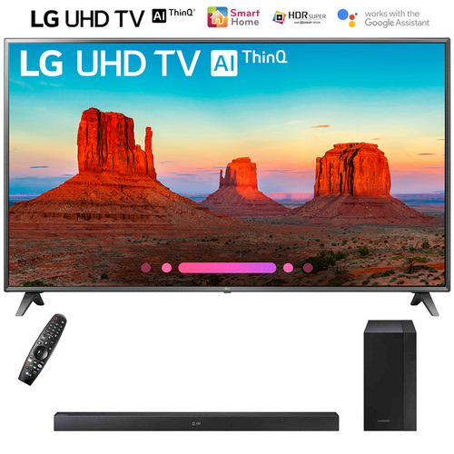 LG 70` Class 4K HDR Smart LED AI UHD TV w/ThinQ (2018) + 200W 2.1ch Soundbar 