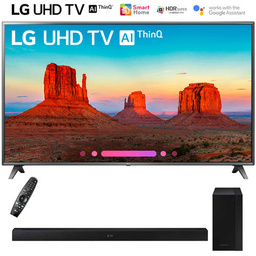 LG 86` 4K HDR LED AI UHD TV ThinQ (2018) +Samsung Soundbar with Wireless Subwoofer