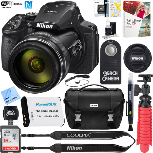 Nikon COOLPIX P900 16MP Digital Camera (Certified Refurbished) + 16GB Accessory Bundle