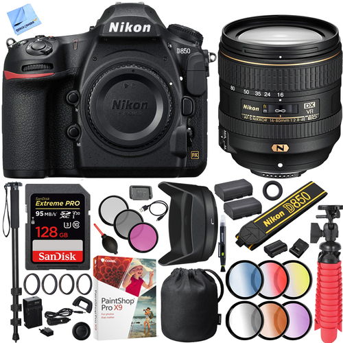 Nikon D850 45.7MP Full-Frame FX-Format DSLR Camera NIKKOR 16-80mm f/2.8-4E VR Lens Kit