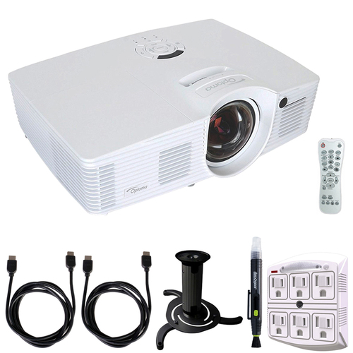 Optoma Enhanced Short Throw Gaming Projector w/ Accessories Bundle