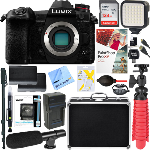 Panasonic Lumix DC-G9 Mirrorless Digital Camera (Body Only) + 128GB Deluxe Video Bundle