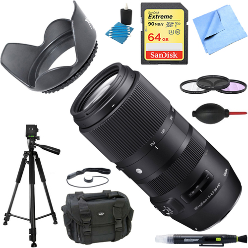 Sigma 100-400mm F5-6.3 DG OS HSM Telephoto Lens (Sigma) Deluxe Accessory Bundle