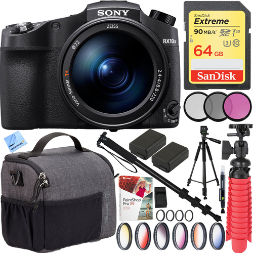 Sony RX10 IV Cyber-Shot High Zoom 20.1MP Camera 24-600mm F.2.4-F4 lens Filter Kit