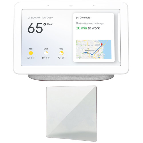 Google Nest Hub with Google Assistant (Chalk, GA00516-US) and Screen Protector