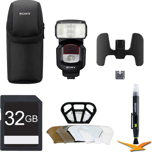 Sony HVLF43M High Power Flash with Quick Shift Bounce Essentials Bundle