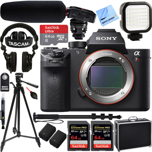 Sony a7R III Mirrorless 42.4MP Camera Body(ILCE7RM3/B) + Tascam Pro Video Bundle