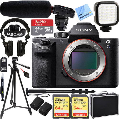 Sony a7S II Full-frame Mirrorless Camera Body w/ Tascam Pro Video Bundle