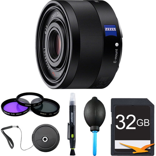 Sony Sonnar T* FE 35mm F2.8 ZA Camera E-Mount Lens Bundle