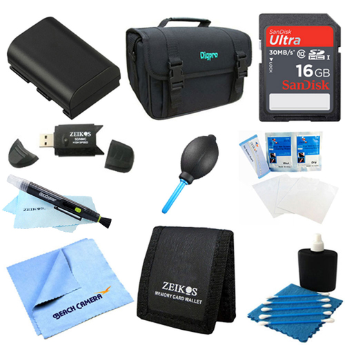 Special Loaded Value 16GB Card & LP-E6 Battery Kit for Canon 5D Mark III  & 60D