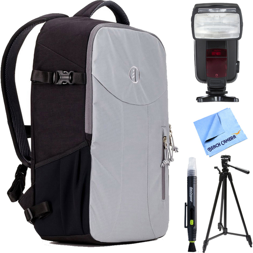 Tamrac Nagano 16L Camera Backpack (Steel Gray) with Flash Bundle for Canon