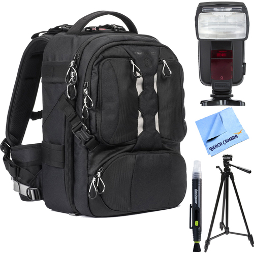 Tamrac ANVIL Slim 11 Photo DSLR Camera & Laptop Backpack Black + Flash Bundle for Canon