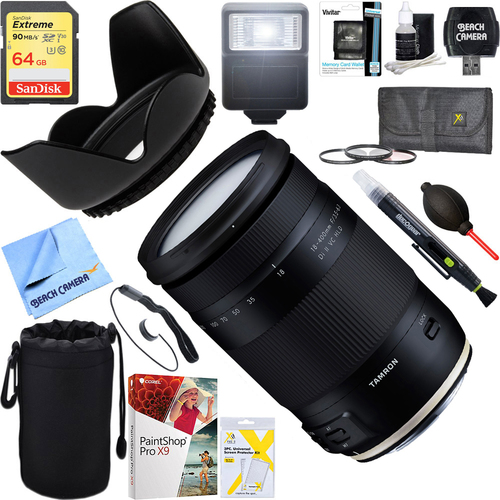 Tamron 18-400mm f/3.5-6.3 Di II VC HLD Lens for Canon Mount + 64GB Ultimate Kit