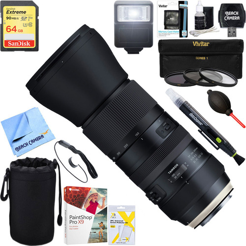 Tamron SP 150-600mm F/5-6.3 Di VC USD G2 Zoom Lens for Canon + 64GB Ultimate Kit
