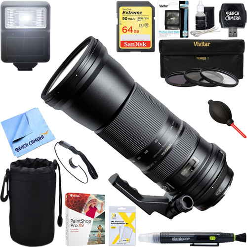 Tamron SP 150-600mm F/5-6.3 Di VC USD Zoom Lens for Nikon + 64GB Ultimate Kit