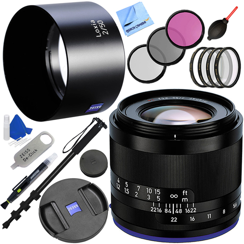 Zeiss Loxia 50mm f/2 Planar T Lens for Sony E Mount + 52mm Filters Kit