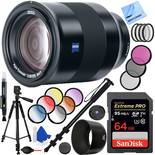 Zeiss Batis 135mm f/2.8 Full Frame Lens for Sony E Mount + 64GB Accessory Kit