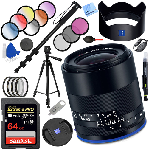 Zeiss Loxia 21mm f/2.8 Lens for Sony E Mount + 64GB Accessory Kit
