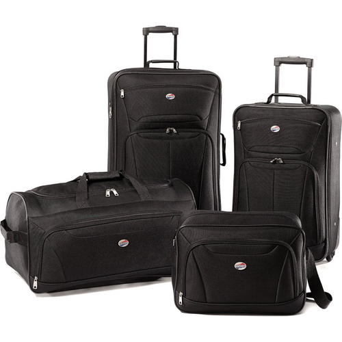 American Tourister Fieldbrook XLT Four-Piece Luggage Set (Black) 92288-1041