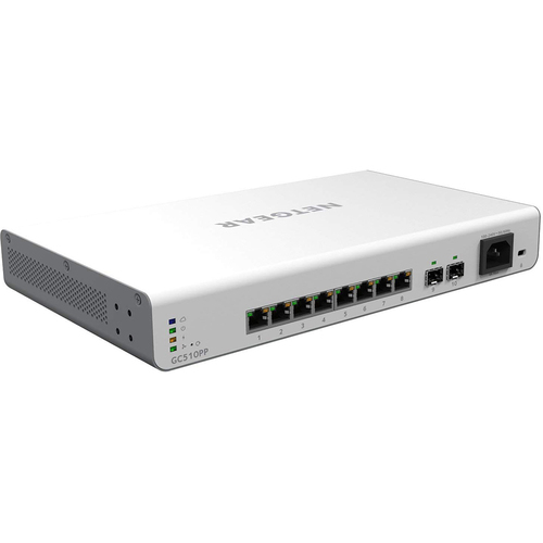Netgear 8 Port Gigabit Ethernet 195W PoE L2+ Smart Switch - GC510PP-100NAS
