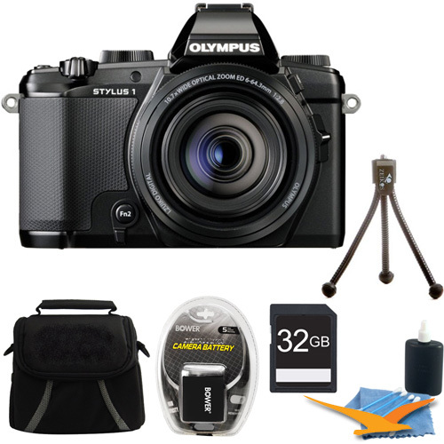 Olympus Stylus-1 12MP Digital Camera Black Kit