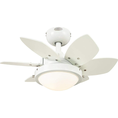 Westinghouse Lighting Quince 24` Reversible Six-Blade Indoor Ceiling Fan - 7247100 - White Finish