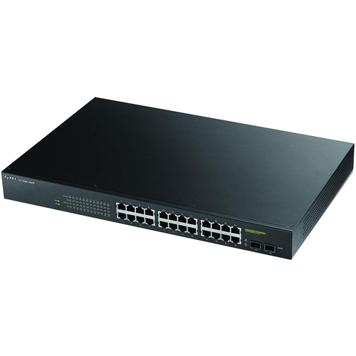 ZyXEL Communications 24-port GbE Smart Managed PoE Switch with GbE Uplink - GS1900-24HP