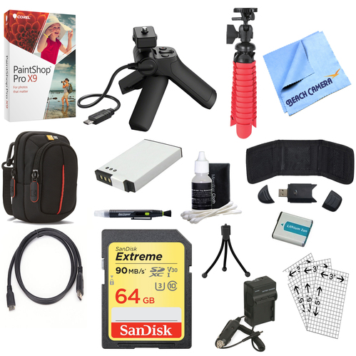 General Brand Prepack E20SNDSCRX100M6 Sony VCTSGR1, Sandisk Extreme 64GB, Case,Tripod and more