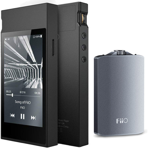 FiiO M7 High Resolution Music Player with A3 Portable Headphone Amplifier - (Black)