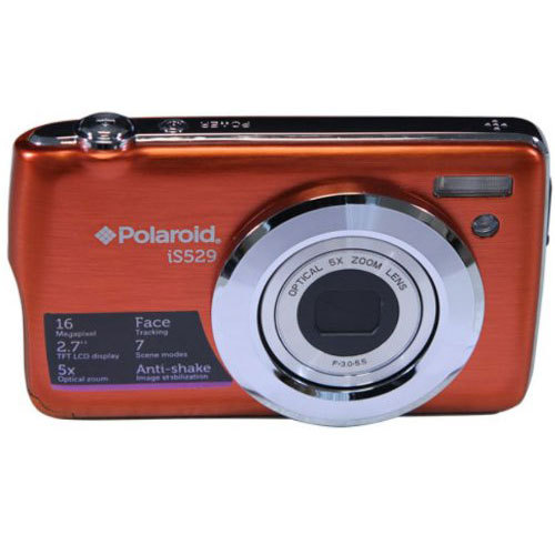 Polaroid 16 MP Digital Camera with 2.7-Inch LCD (Orange) IS529-ORG/KIT-AMX 
