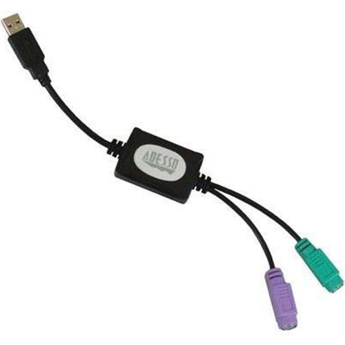 ADESSO PS 2 to USB Adapter for Keyboard and Mouse - ADP-PU21