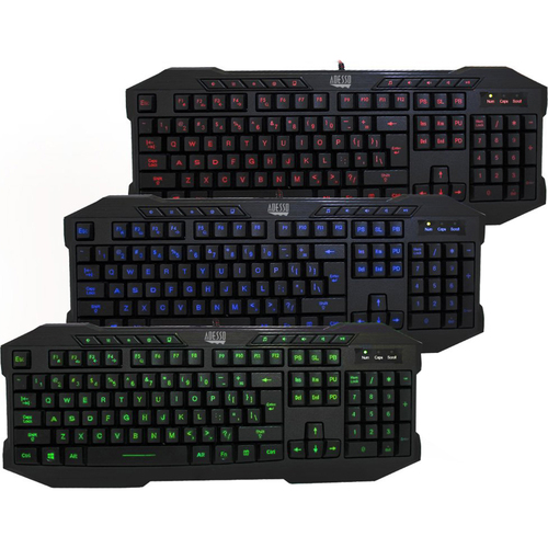 Adesso 3 Color Illuminated Gaming Keyboard - AKB-135EB
