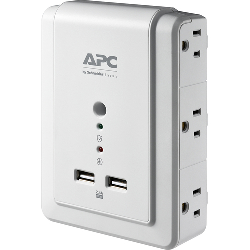 APC Essential SurgeArrest 6 Outlet Wall Mount With USB 120V - P6WU2