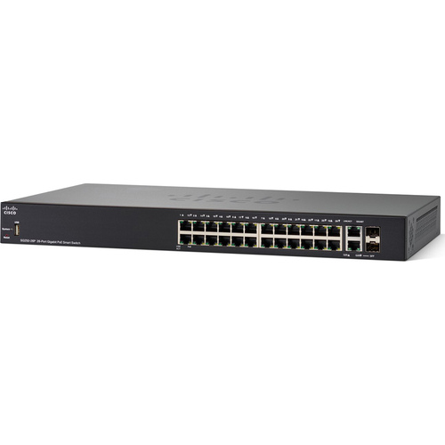 Cisco Linksys 24 Port Gigabit Ports with PoE+ 2xGigabit Combo Ports - SG250-26P-K9-NA