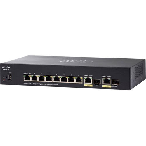 Cisco Linksys 10 Port Gigabit Managed Switch - SG350-10P-K9-NA
