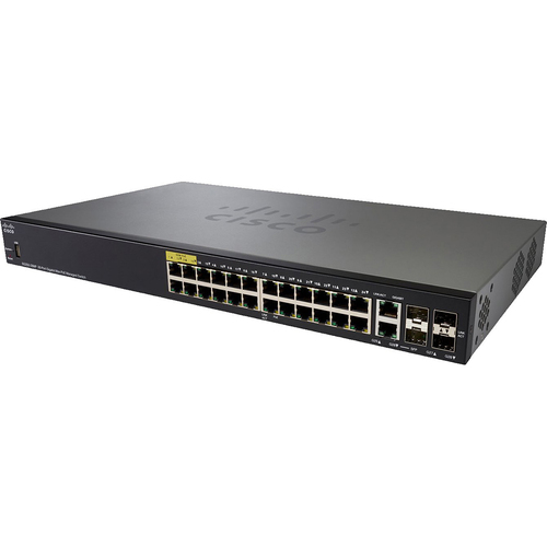 Cisco Linksys 350 Series 28 Port PoE+ Managed Gigabit Ethernet Switch - SG350-28MP-K9-NA