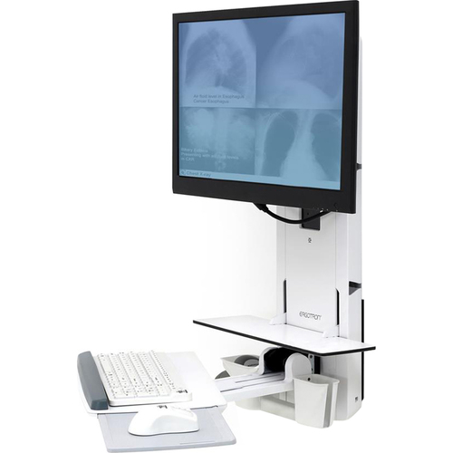 Ergotron StyleView Sit-Stand Vertical Lift Patient Roo in White - 61-080-062