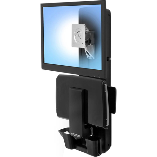 Ergotron StyleView Sit-Stand Vertical Lift Patient Room in Black - 61-080-085