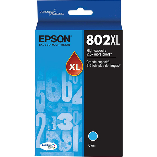 Epson Durabrite Ultra Cyan High Capacity Cartridge Ink - T802XL220S