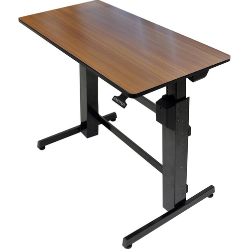Ergotron WorkFit D Sit Stand Desk in Walnut - 24-271-927